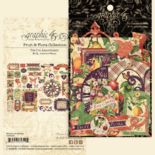 Graphic 45 Assortiment uitgesneden fruit en flora