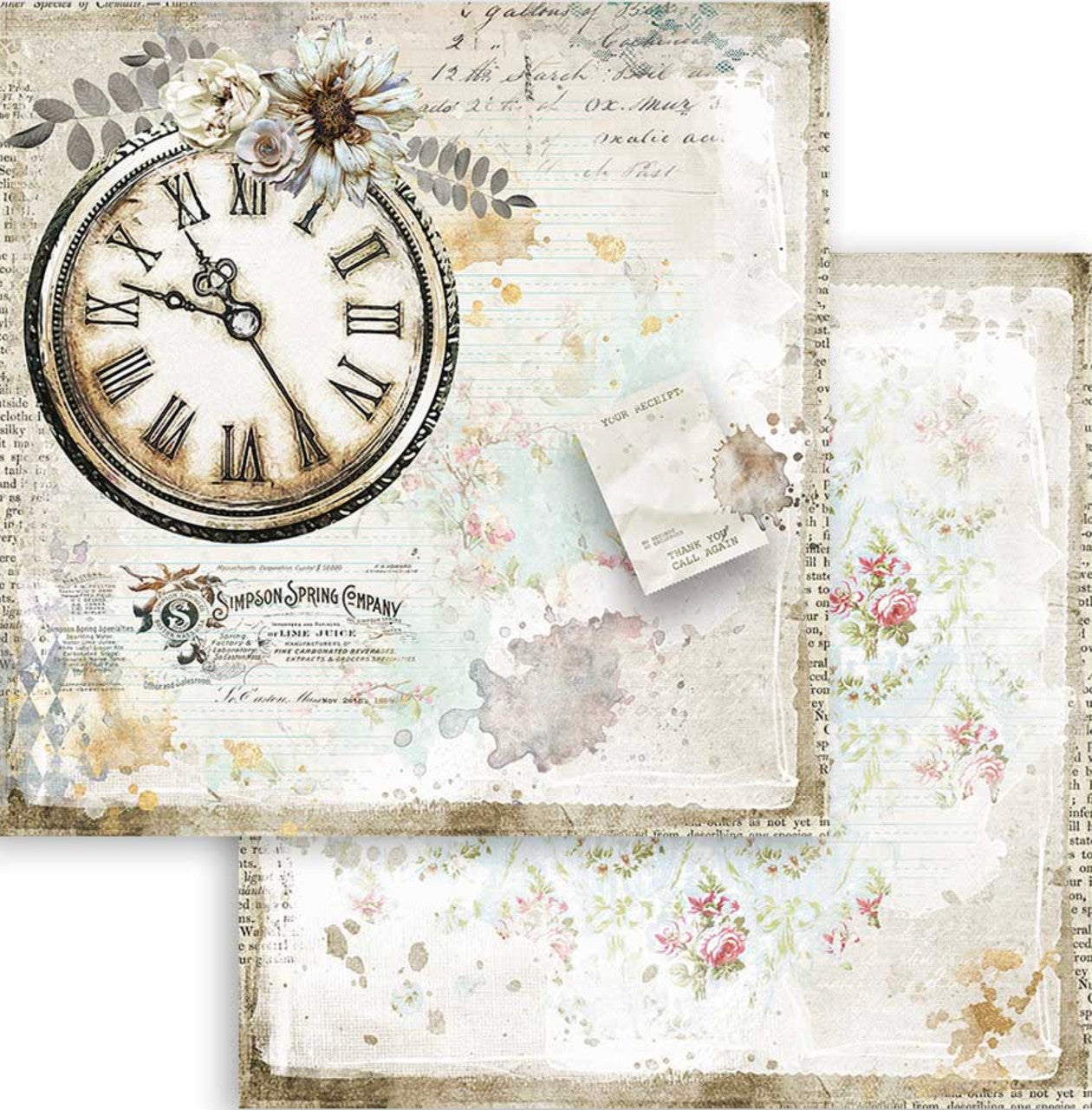 Stamperia Romantic Journal 12” x 12” Paper Collection