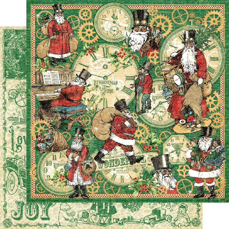 Paquete de colección Graphic 45 Christmas Time 12” x 12”