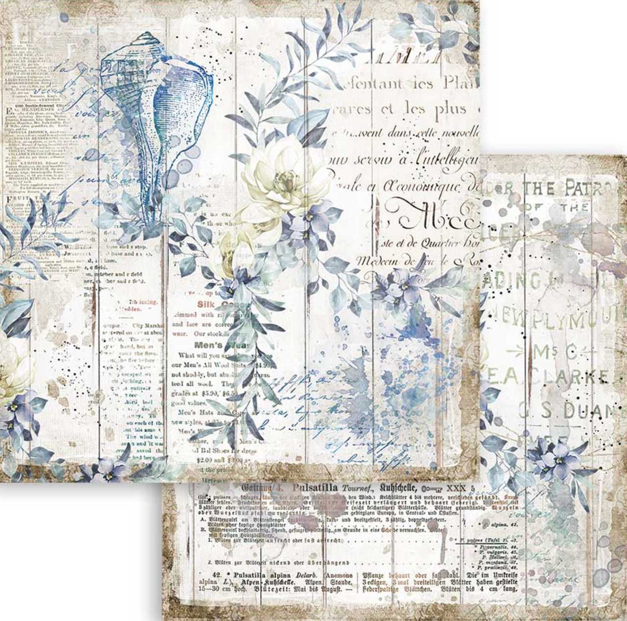 Stamperia Colección de papel Romantic Sea Dream de 12" x 12"