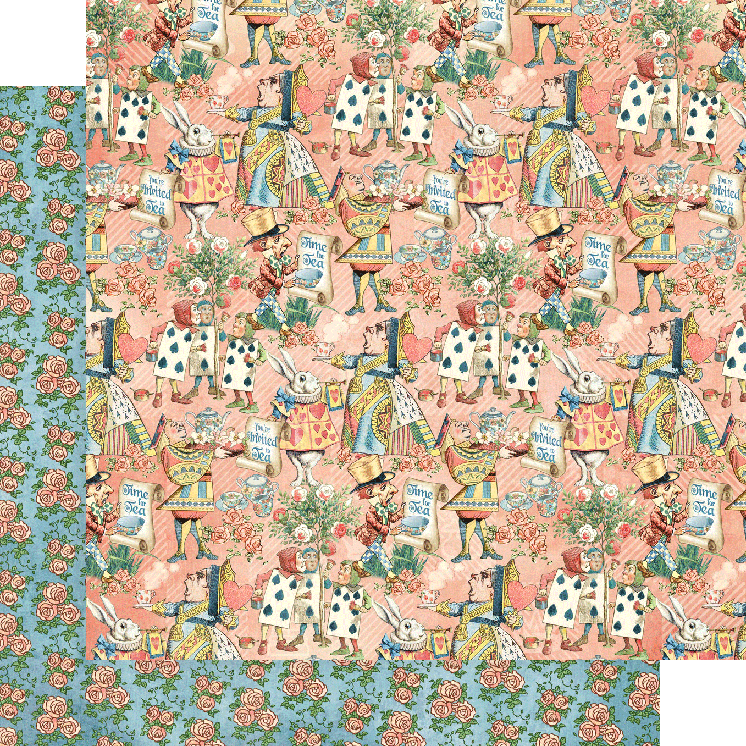 Grafisch 45 Alice's Tea Party-collectiepakket van 30 x 30 cm