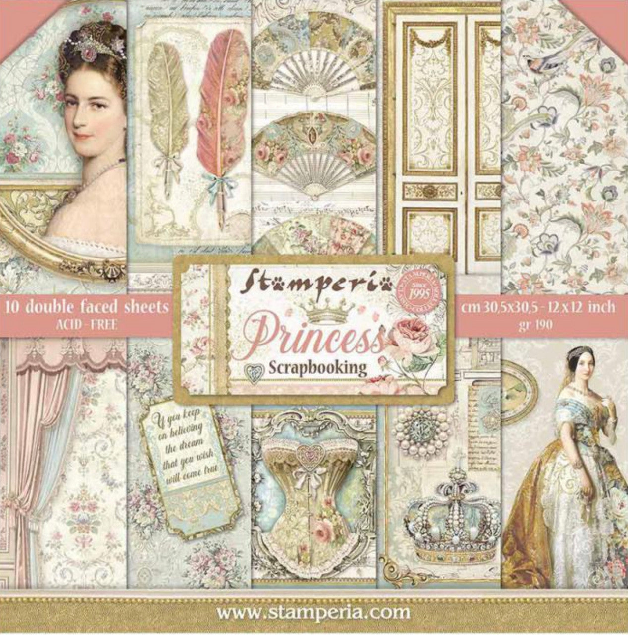 Stamperia Princess Paper Pack 12” x 12”