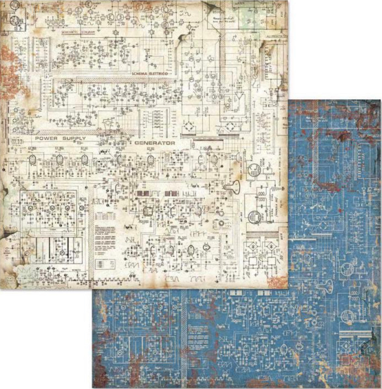 Paquete de papel Stamperia Mechanical Fantasy 12" x 12"
