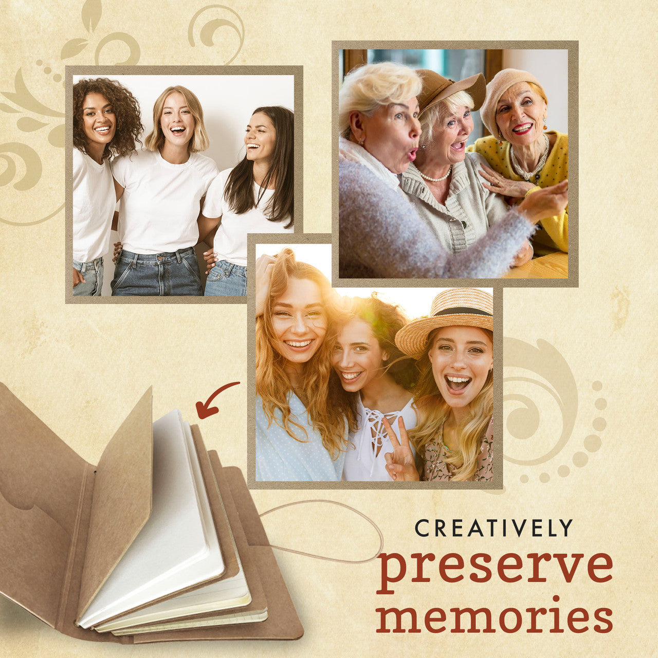 Graphic 45 Travel Album with Notebook Set Kraft