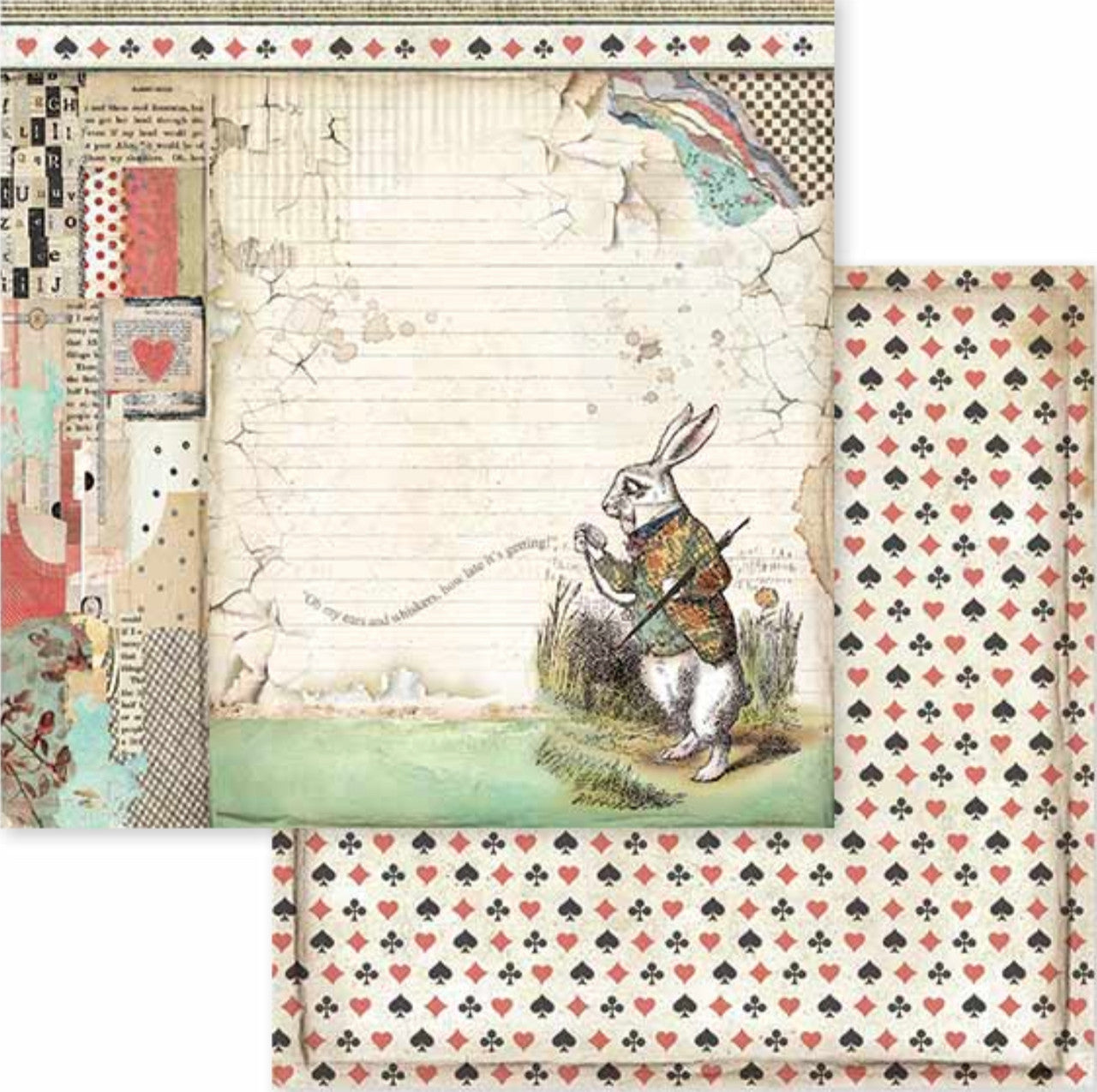 Stamperia Alice in Wonderland Paper Pack 12” x 12”
