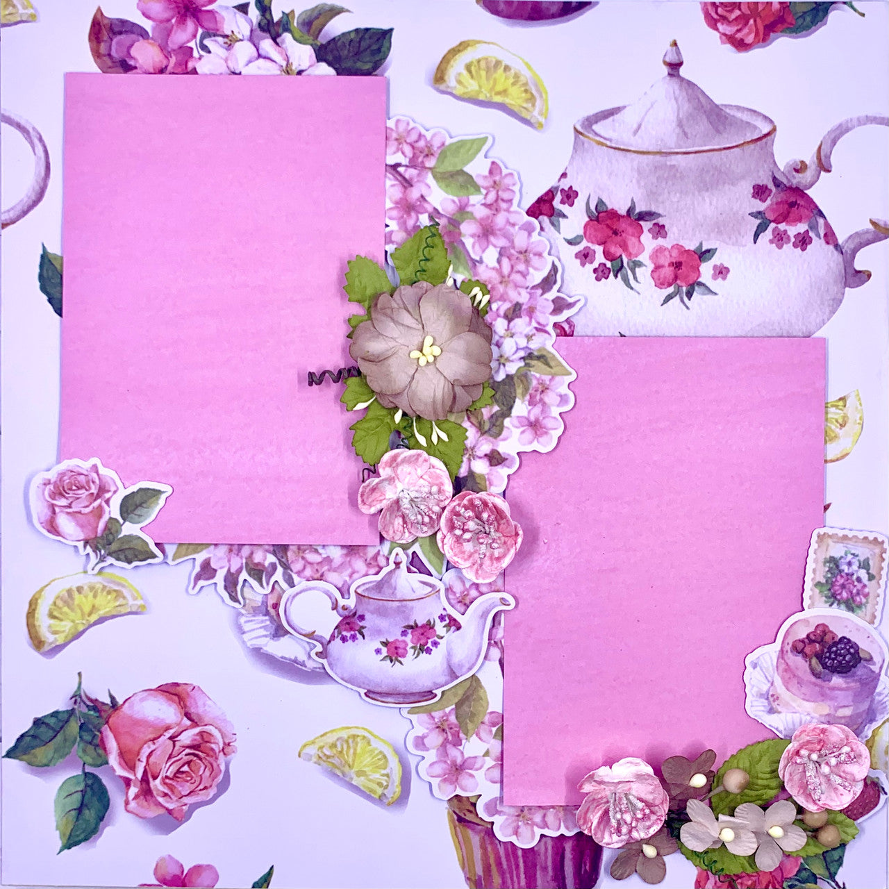 Tea Time-indeling van 2 pagina's