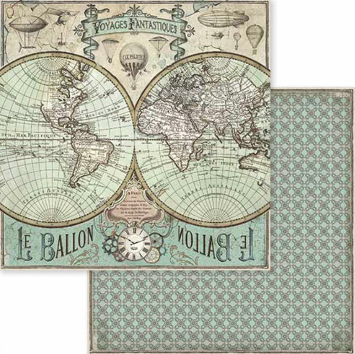 Stamperia Voyages Fantastiques-papierpakket 8 "x 8"