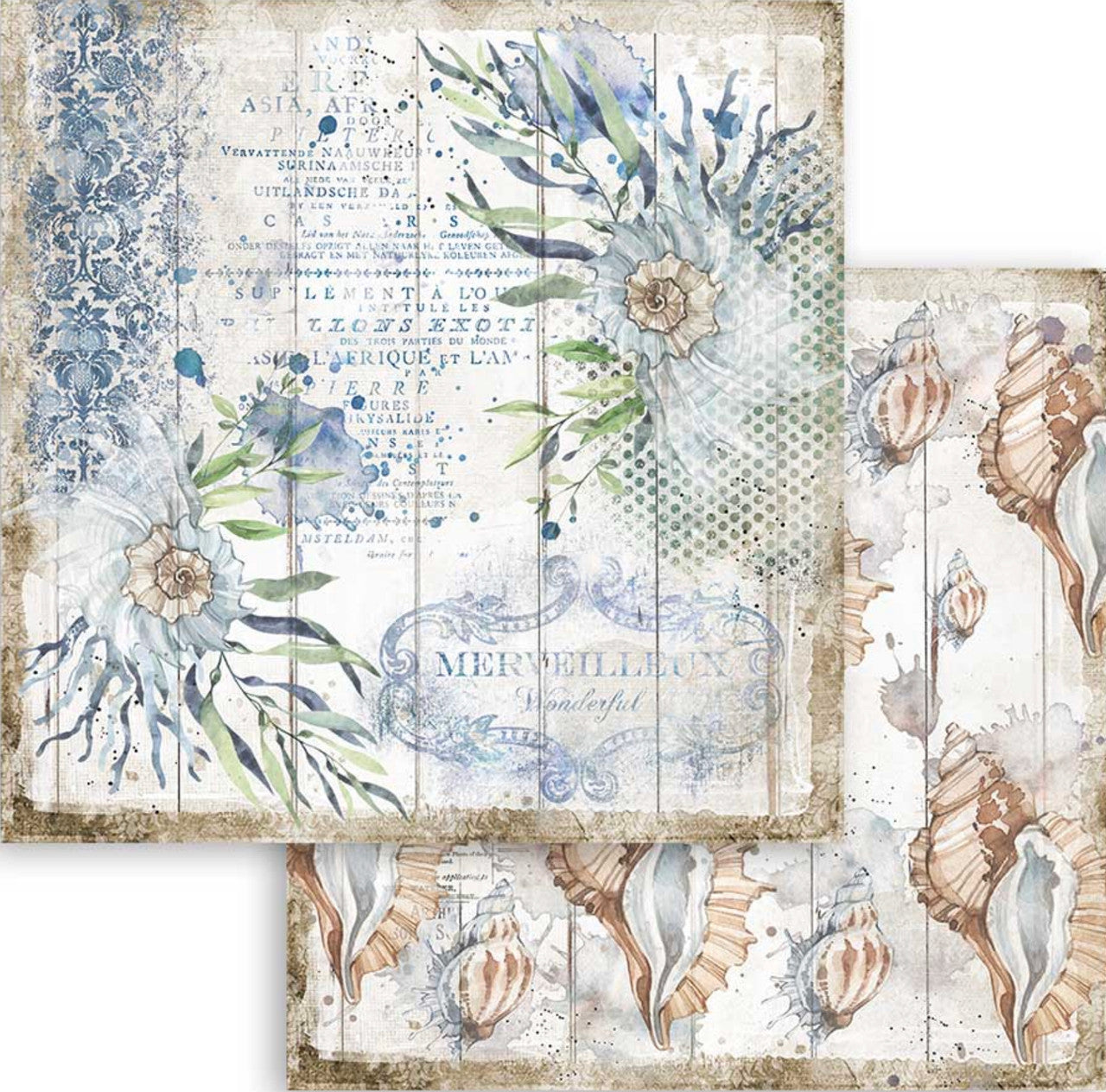 Stamperia Colección de papel Romantic Sea Dream de 12" x 12"