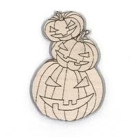 Halloween Pumpkin Trio Wooden Embellishment