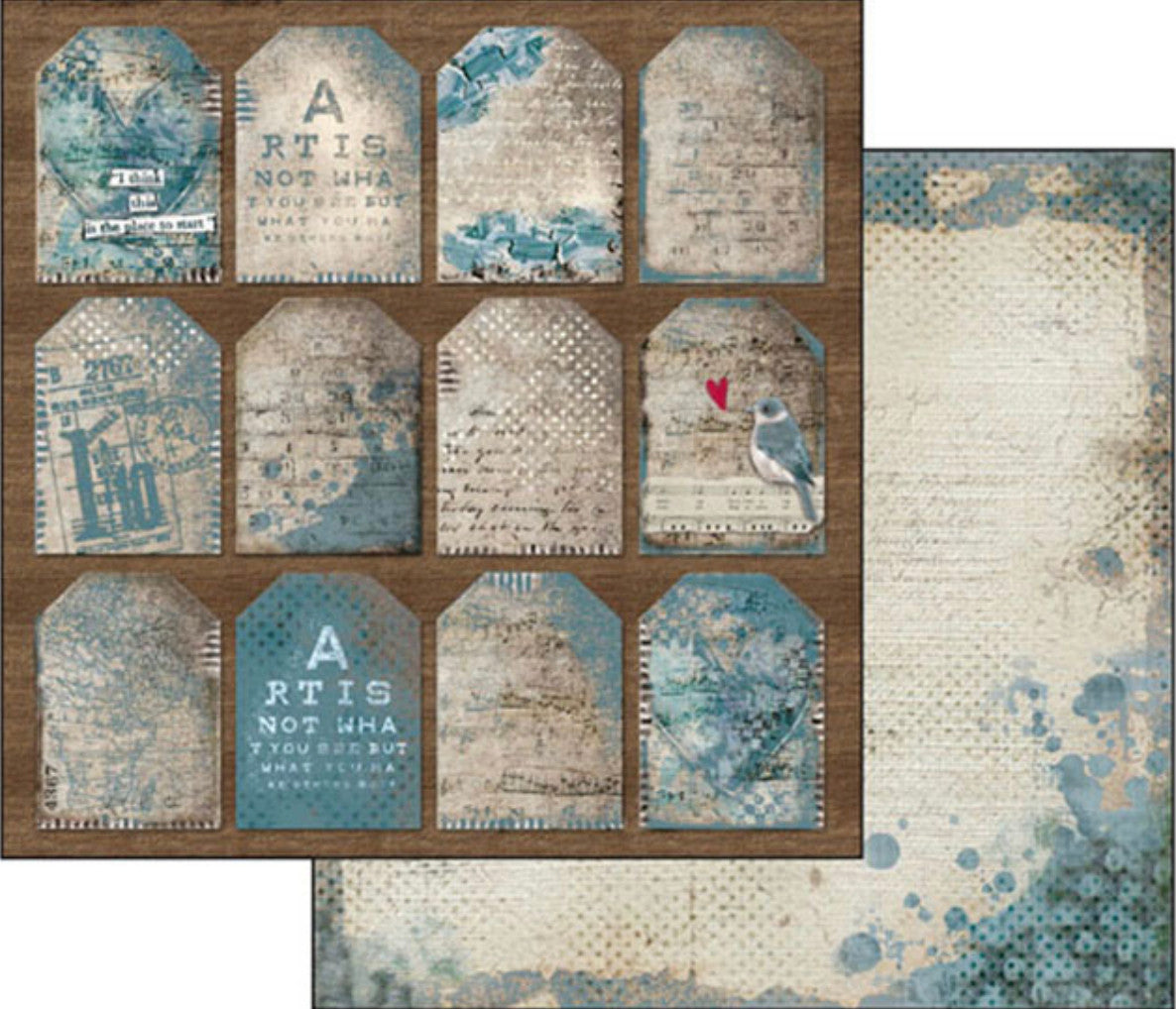 Paquete de papel Stamperia Blues 12" x 12"