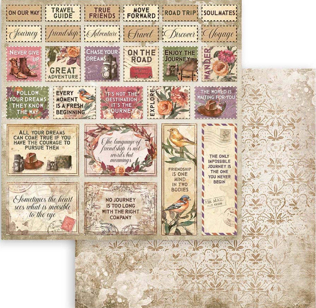Colección Romántica Stamperia - Colección de papel Our Way 12" x 12"