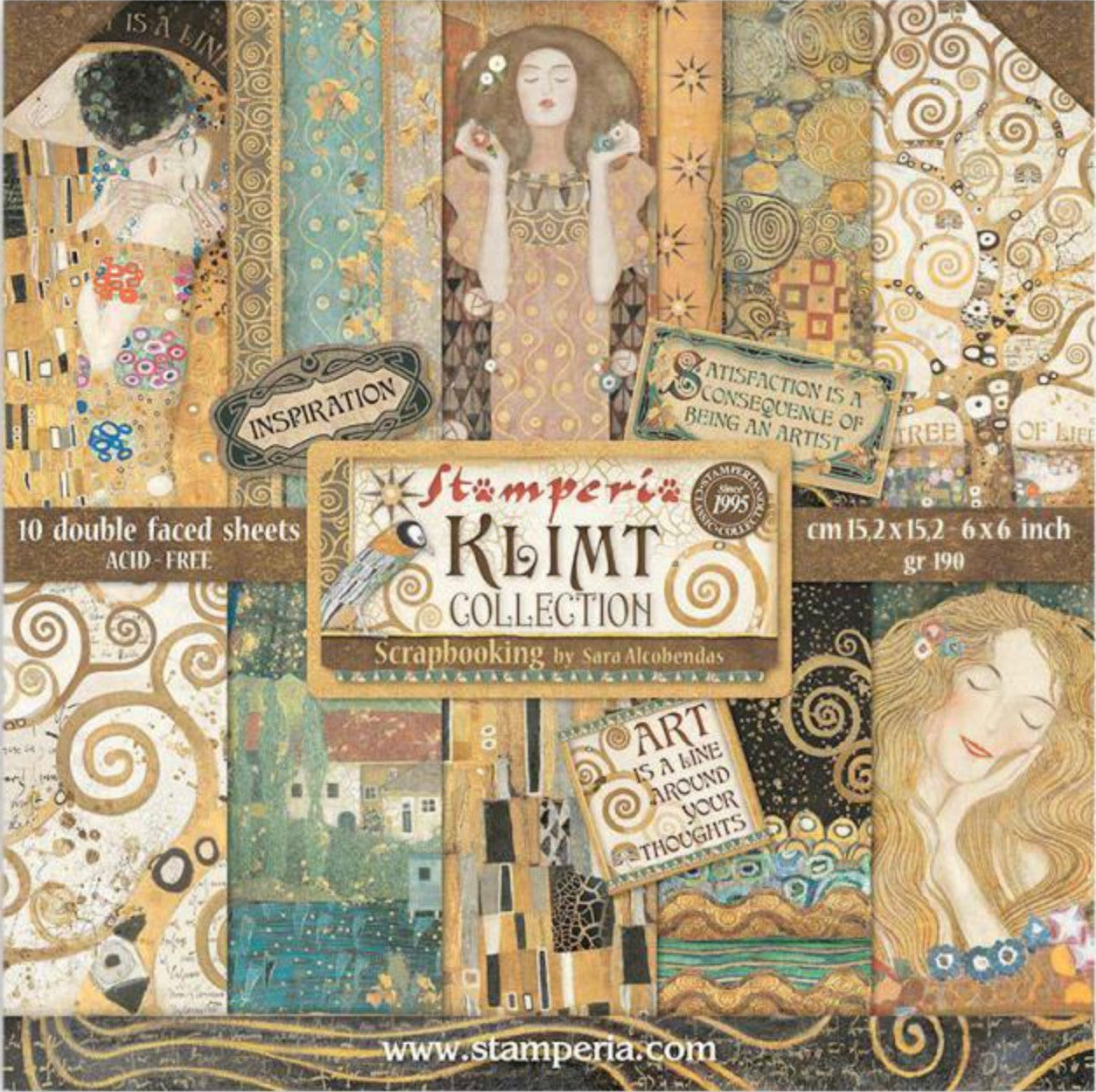 Stamperia (6"x6") Double Face Paper Pack -  Klimt