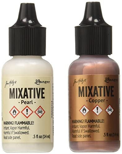 Tim Holtz Alcohol Ink Metallic Mixatives Pearl & Copper