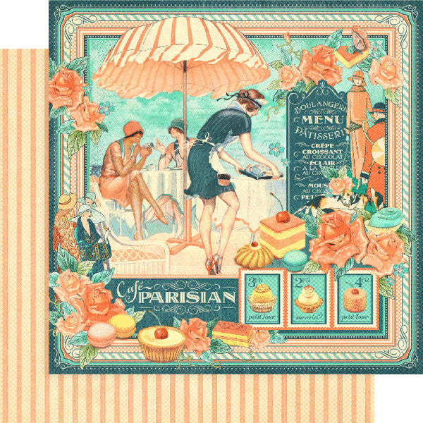 Graphic 45 Cafe Parisian 8" x 8" Deluxe Collector's Edition