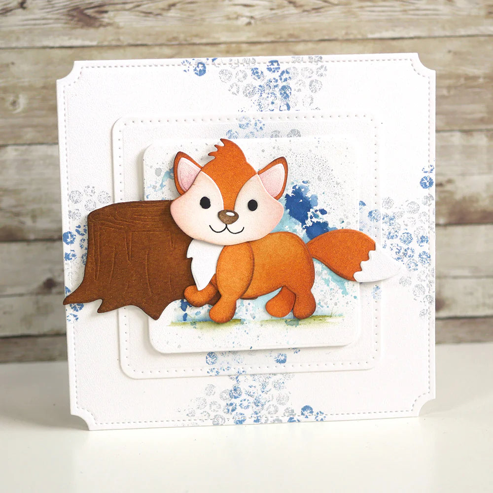Elizabeth Craft Designs Stitched Indented Squares Metal Die Set