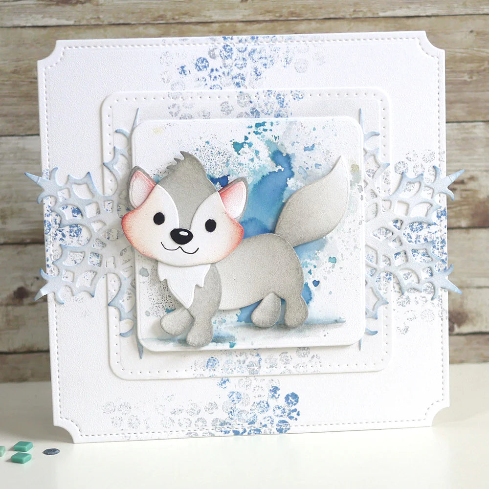 Elizabeth Craft Designs Stitched Indented Squares Metal Die Set