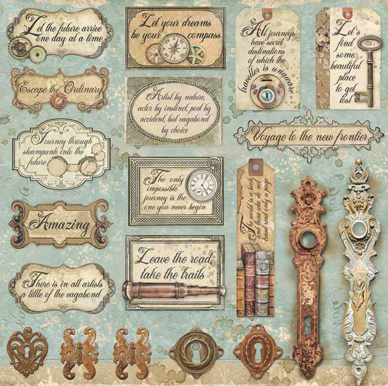 Stamperia Lady Vagabond 12” x 12” Paper Pack