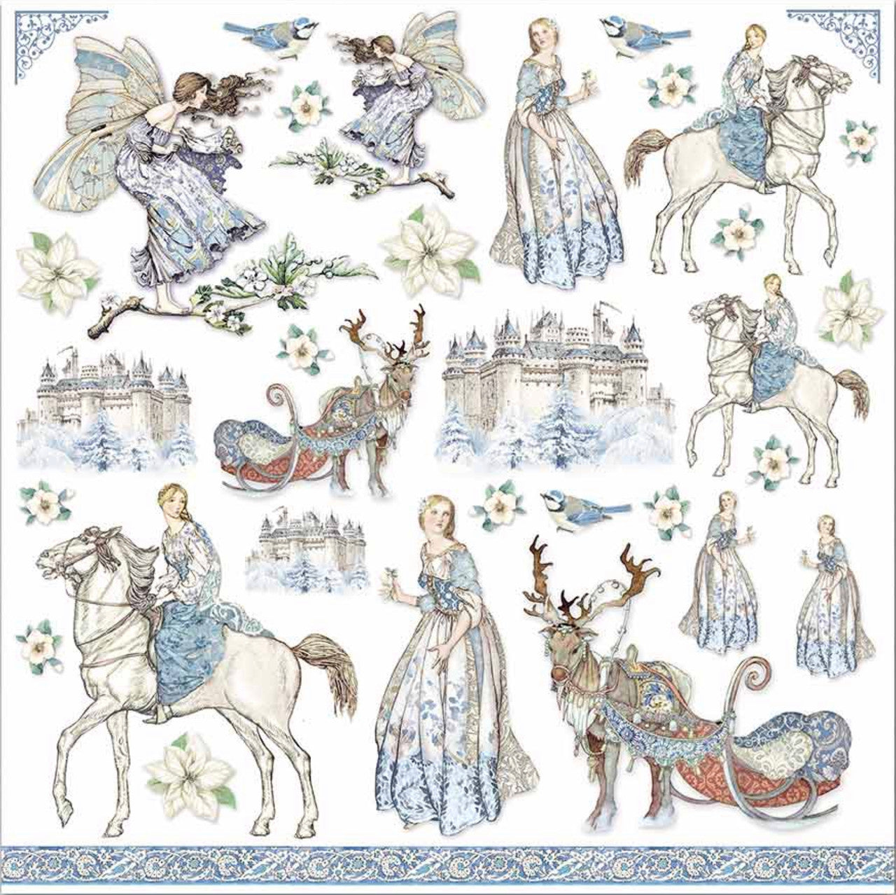 Paquete de papel Stamperia Winter Tales 12" x 12"