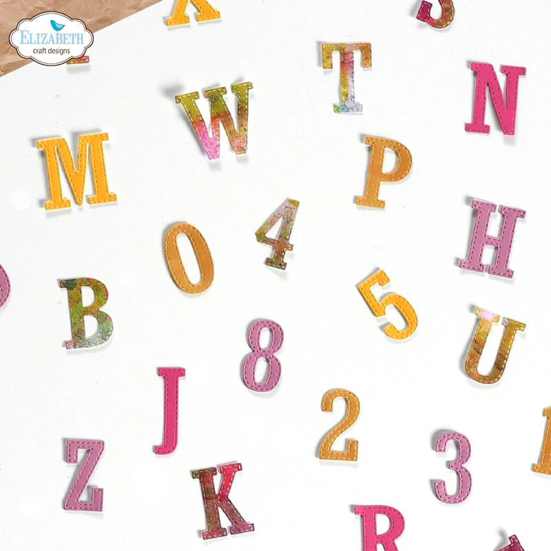 Elizabeth Craft Planner Essentials 37 - Gestikte letters en cijfers