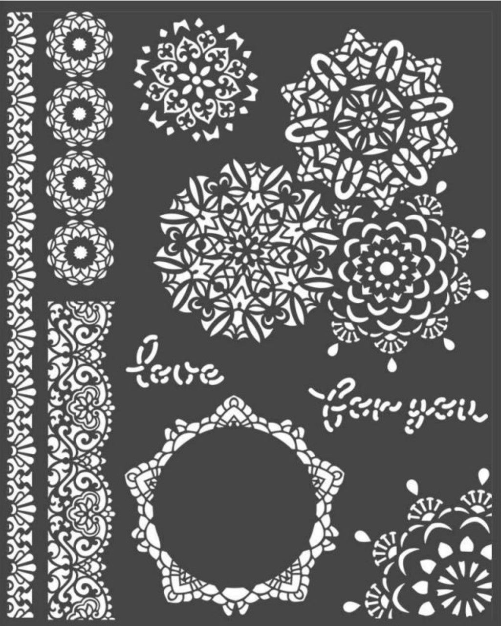 Stamperia dikke stencil passieveters