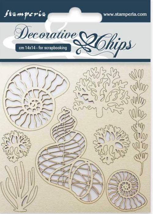 Stamperia Chips Decorativos Conchas