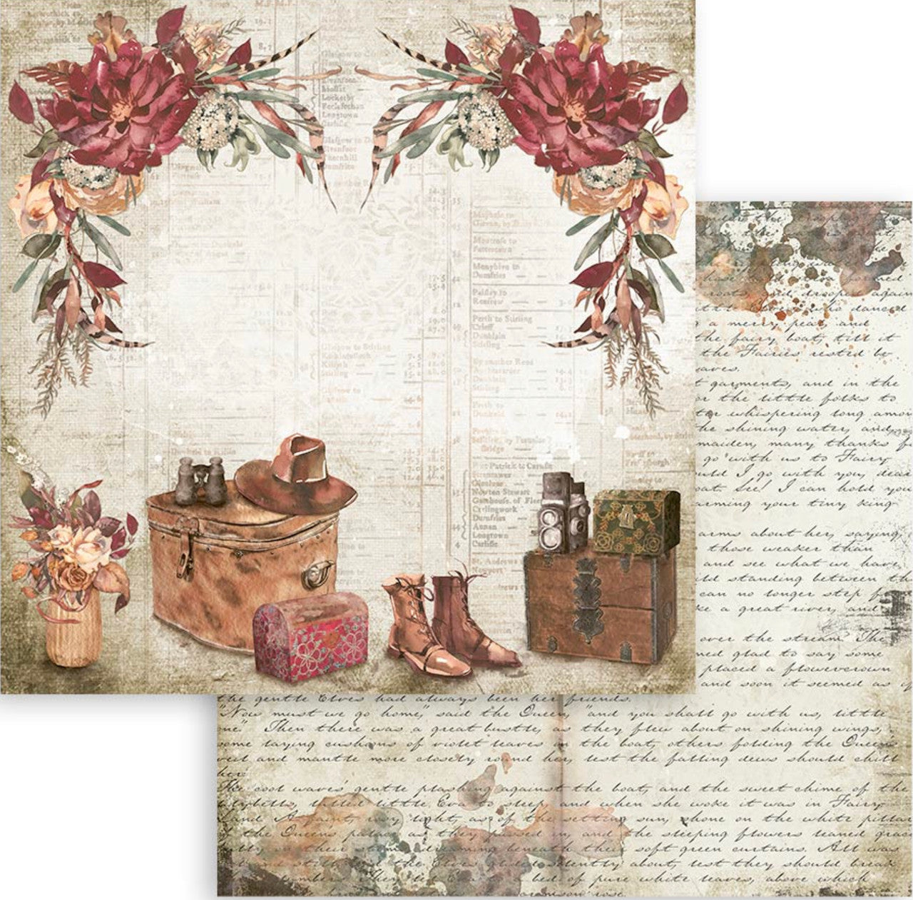 Colección Romántica Stamperia - Colección de papel Our Way 12" x 12"