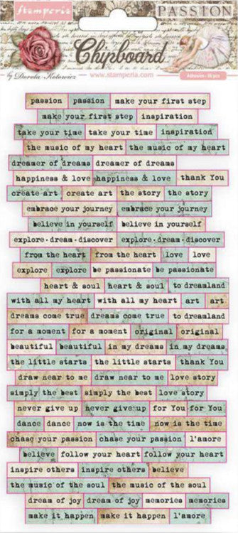 Stamperia Passion Quotes Aglomerado