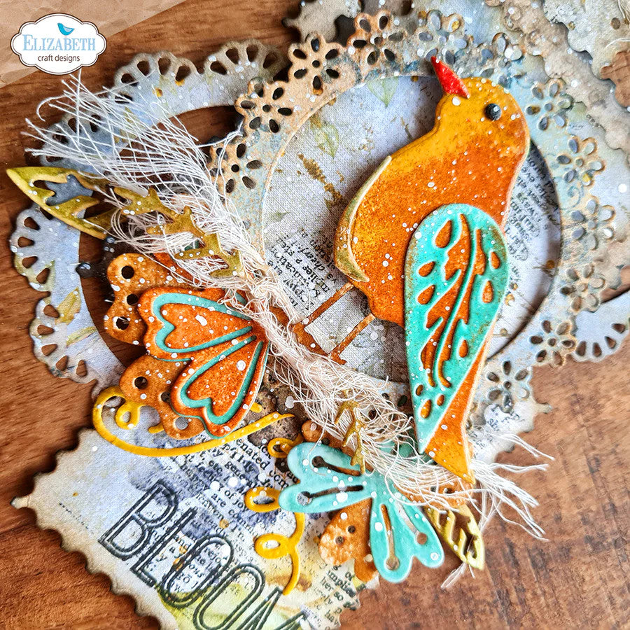 Elizabeth Craft Designs Juego de troqueles de flores divertidas Everyday Elements