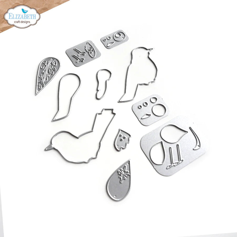 Elizabeth Craft Designs Juego de troqueles de pájaros en capas Everyday Elements