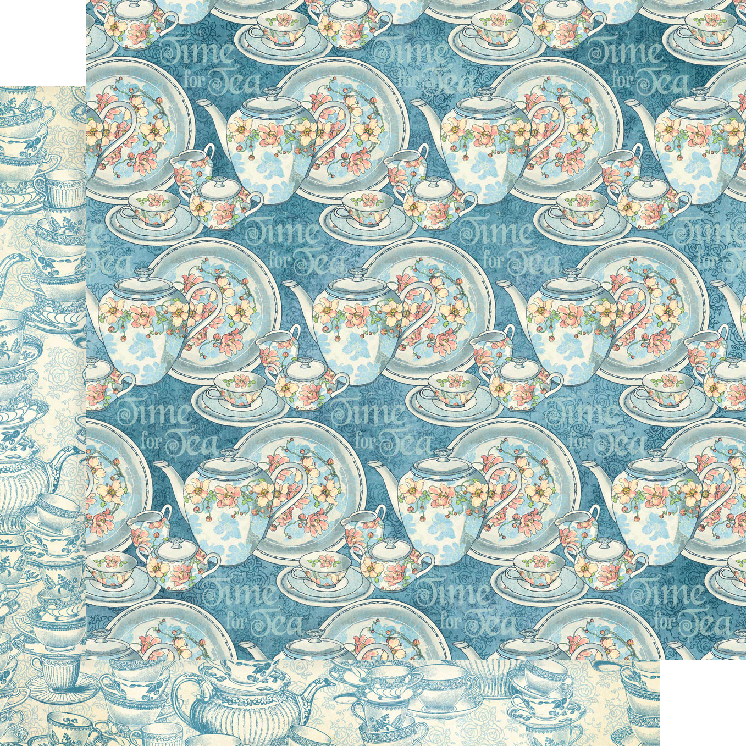 Grafisch 45 Alice's Tea Party-collectiepakket van 30 x 30 cm