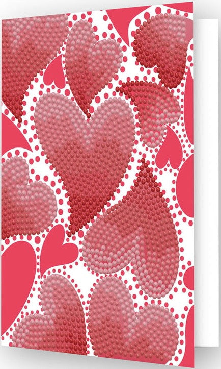 Diamond Dotz Heart Swirl Greeting Card