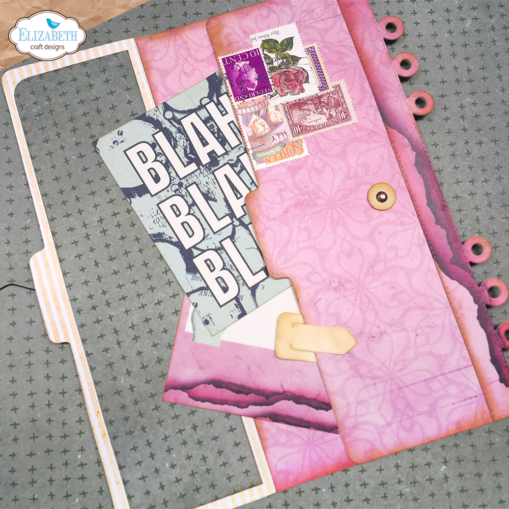 Elizabeth Craft Designs Half Page Tab 3 with Paperclip Numbers Die Set