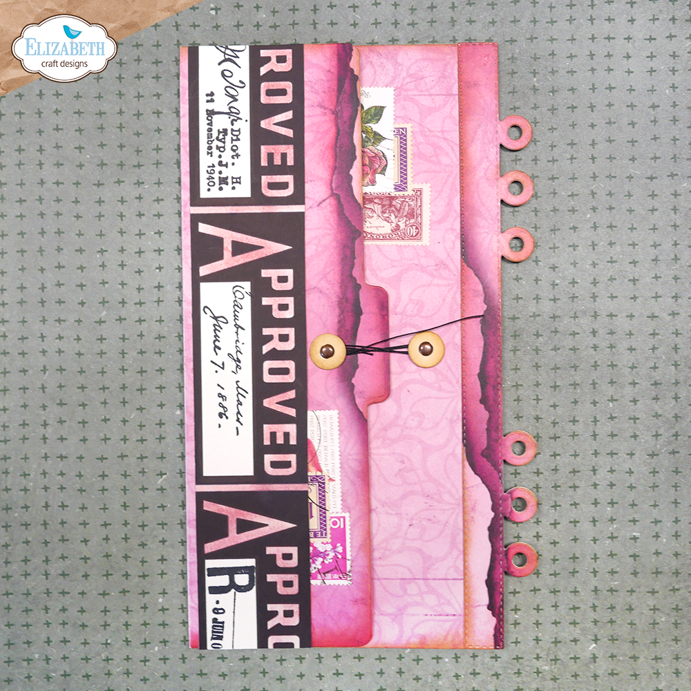 Elizabeth Craft Designs Half Page Tab 3 with Paperclip Numbers Die Set