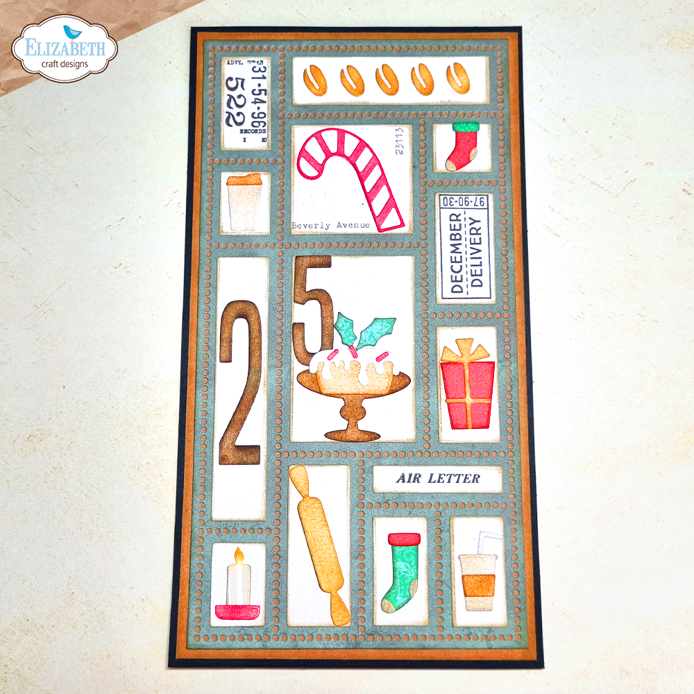 Elizabeth Craft Designs Postage Stamps Die Set 2075