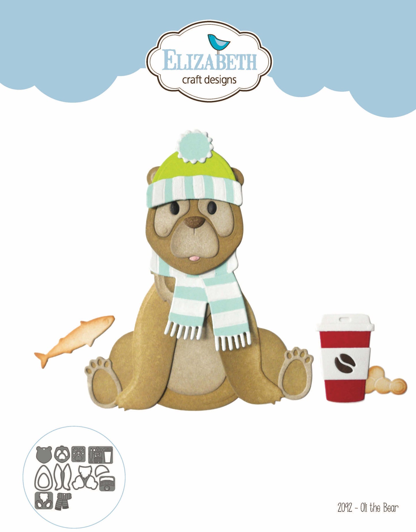 Elizabeth Craft Designs Oli the Bear Die Set
