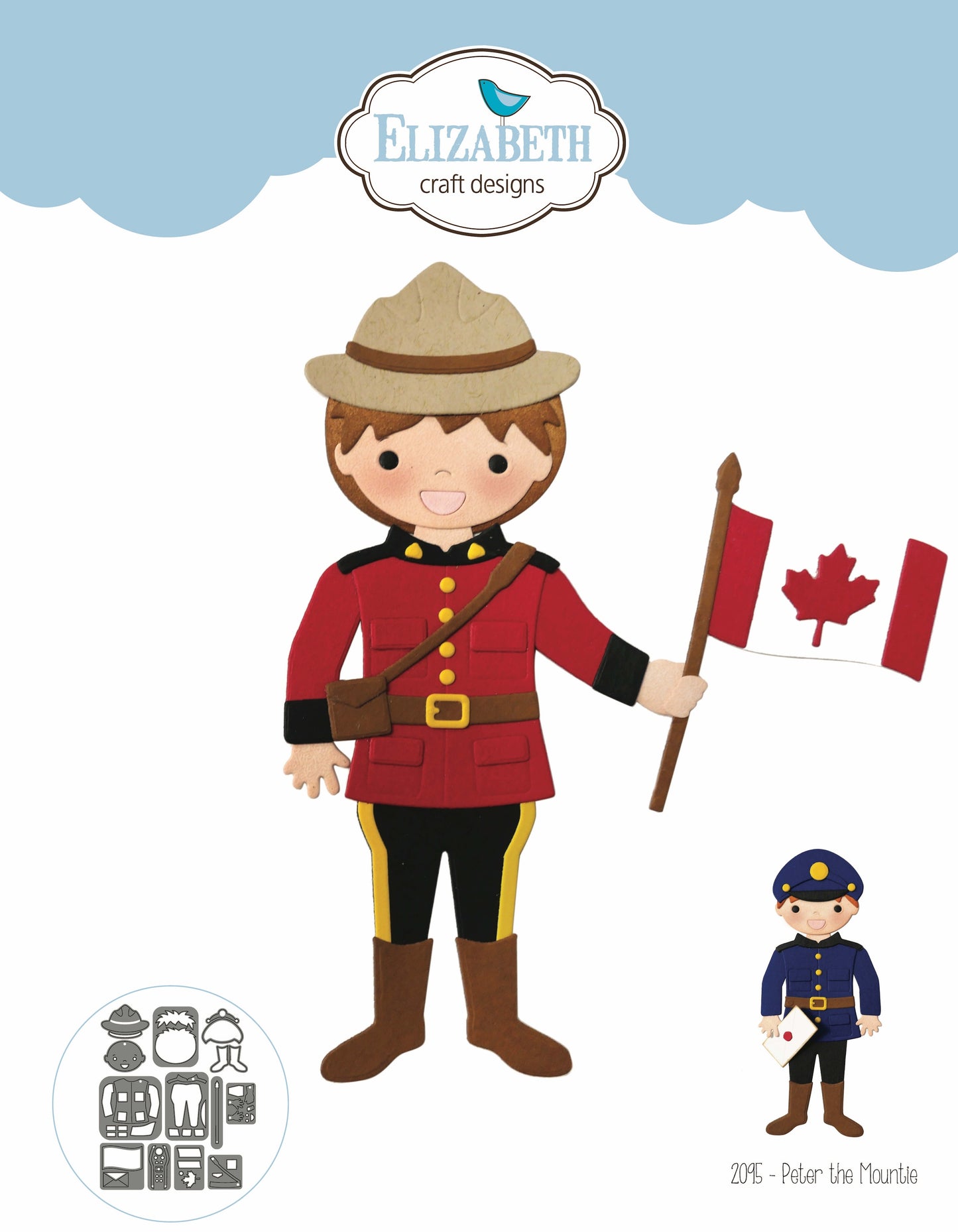 Elizabeth Craft Designs Peter the Mountie Die Set