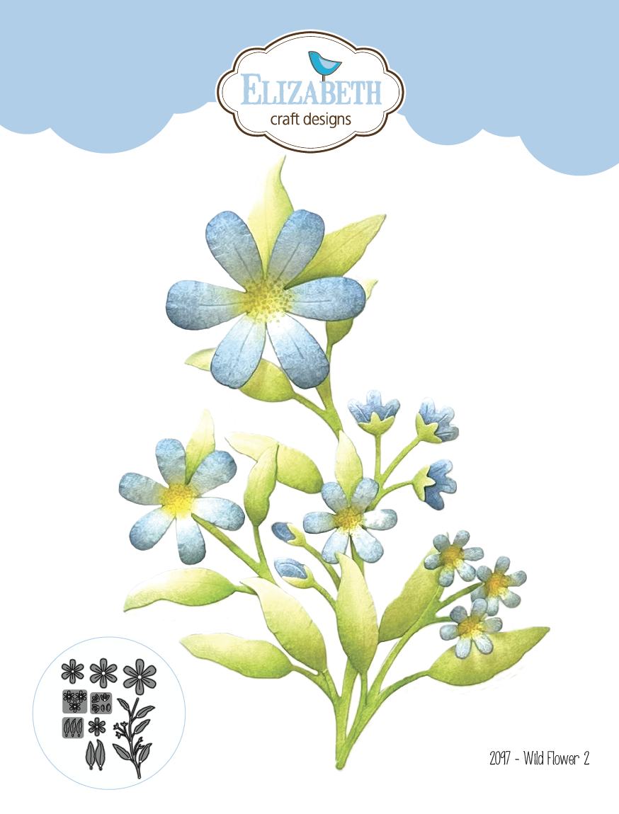 Elizabeth Craft Designs Wild Flower 2 Die Set