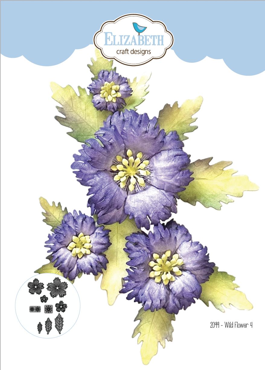 Elizabeth Craft Designs Wild Flower 4 Die Set