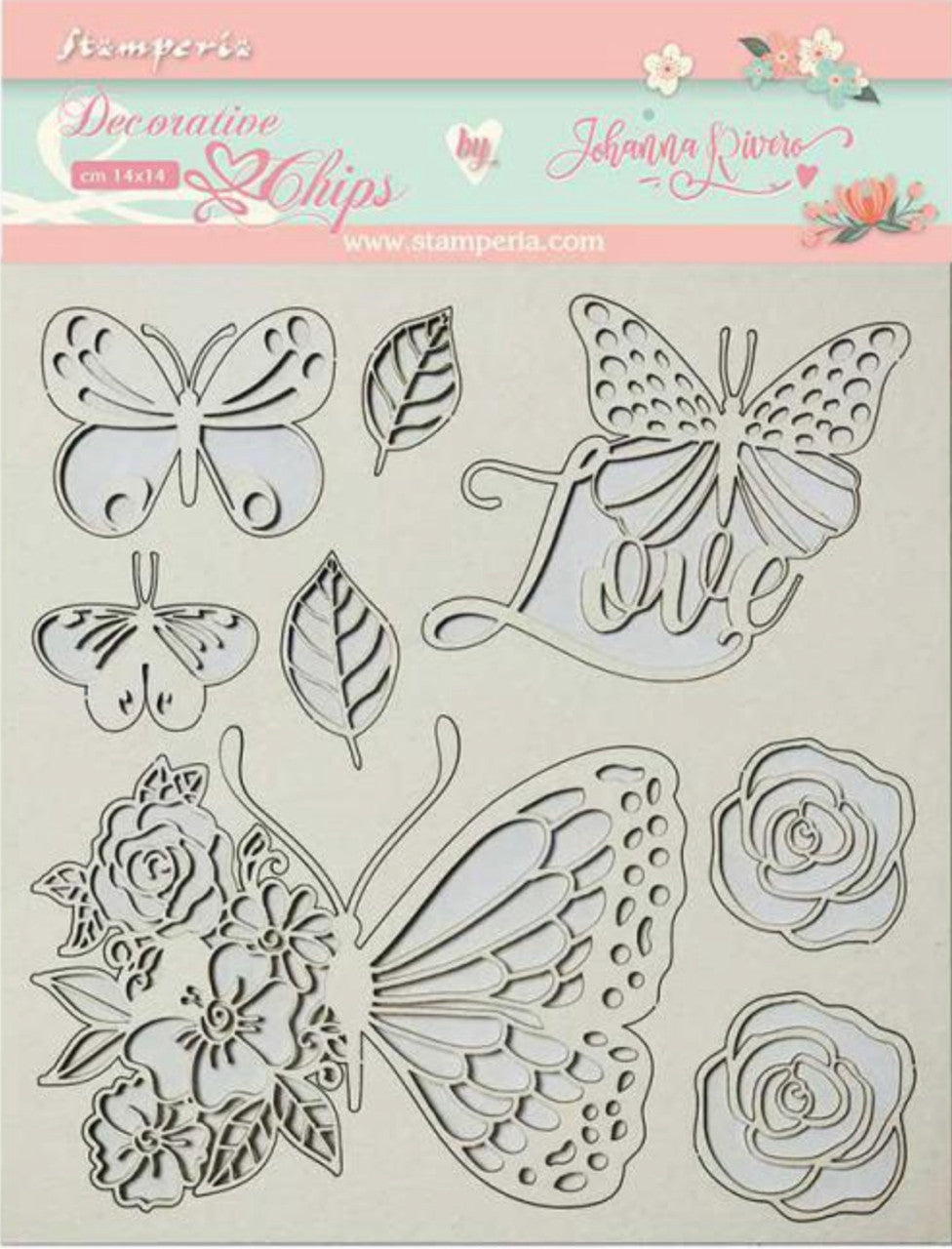 Fichas Decorativas Stamperia - Círculo de Amor Mariposa