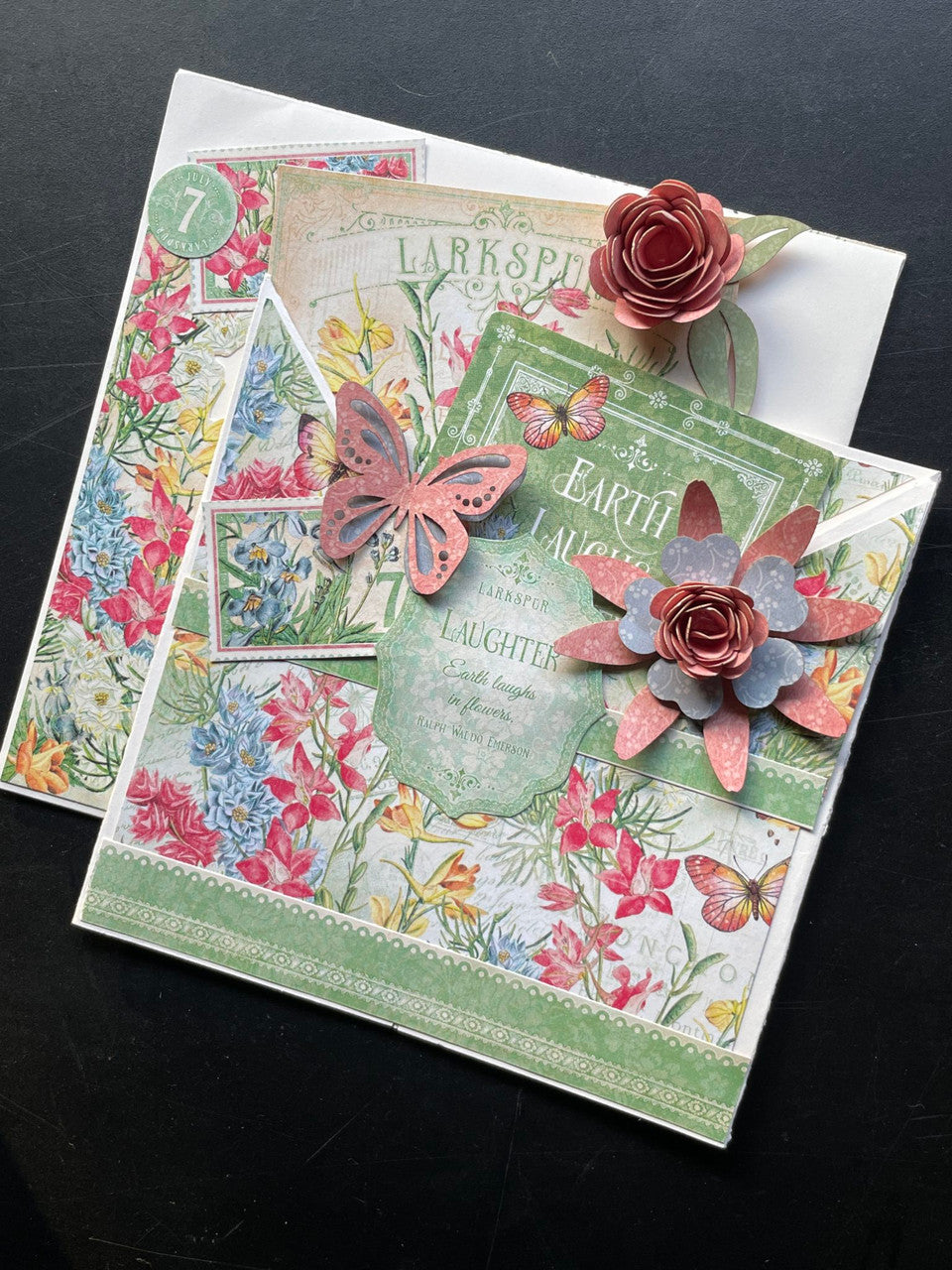 Graphic 45 Flower Market Floral Pocket Card Set Monthly Project (Volume 1/20230)