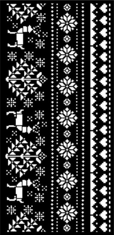 Stamperia Thick Stencil Christmas Border Deer