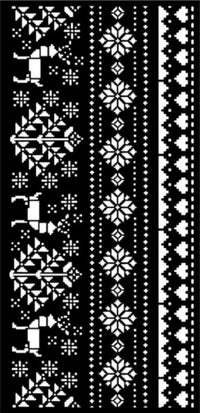 Stamperia Thick Stencil Christmas Border Deer