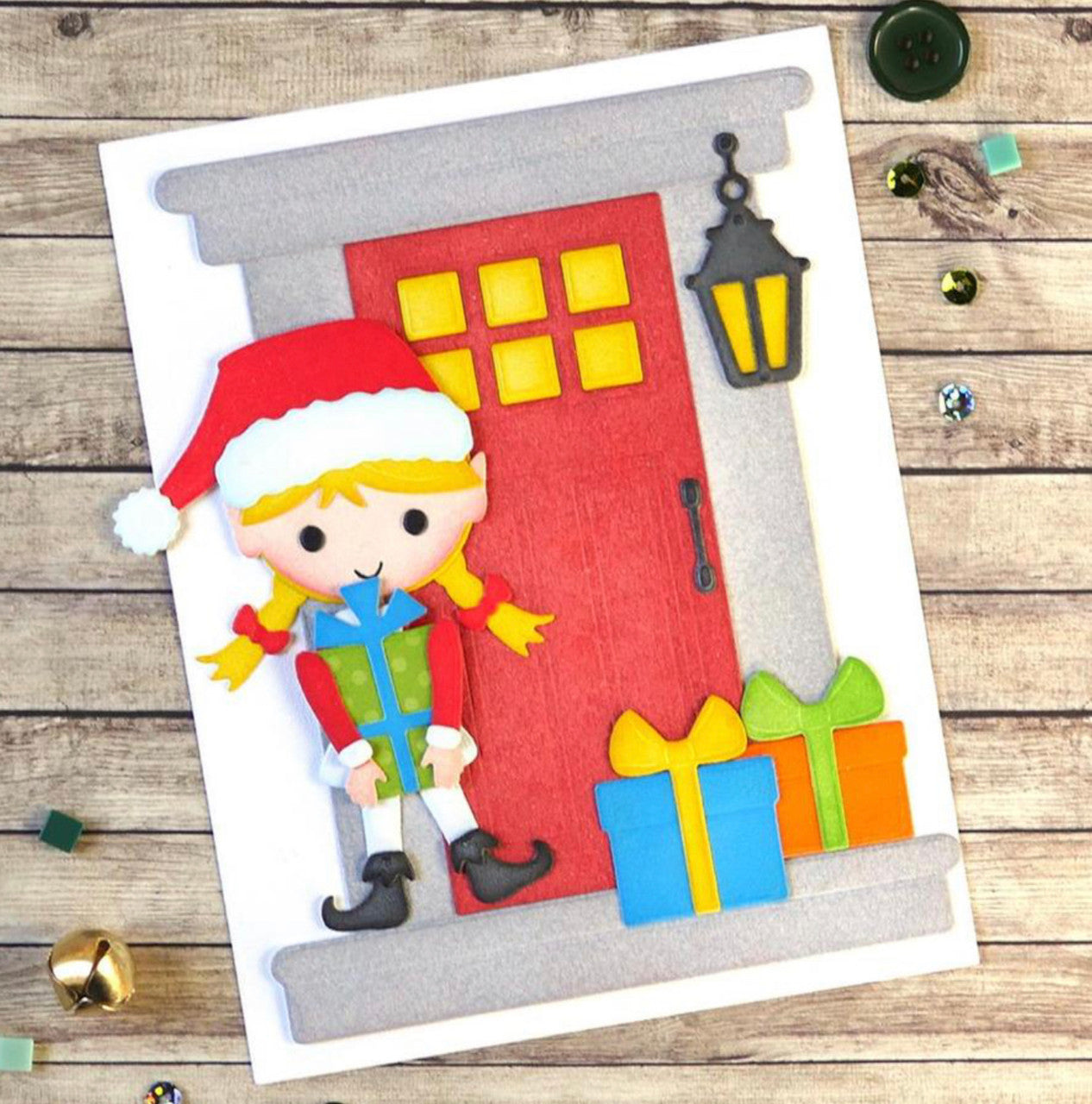 Elizabeth Craft Designs Juego de troqueles de elfo navideño - Ella