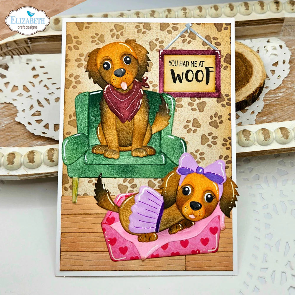 Elizabeth Craft Designs Dogs Metal Die Set