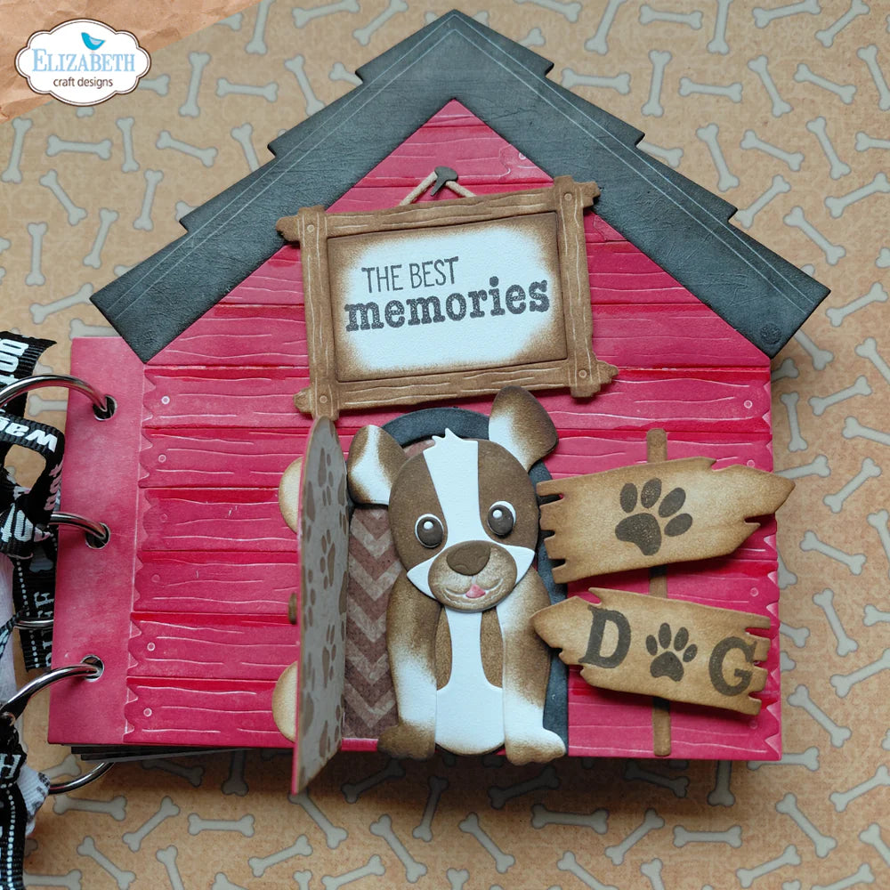Elizabeth Craft Designs Dog House Build A Book Metal Die Set