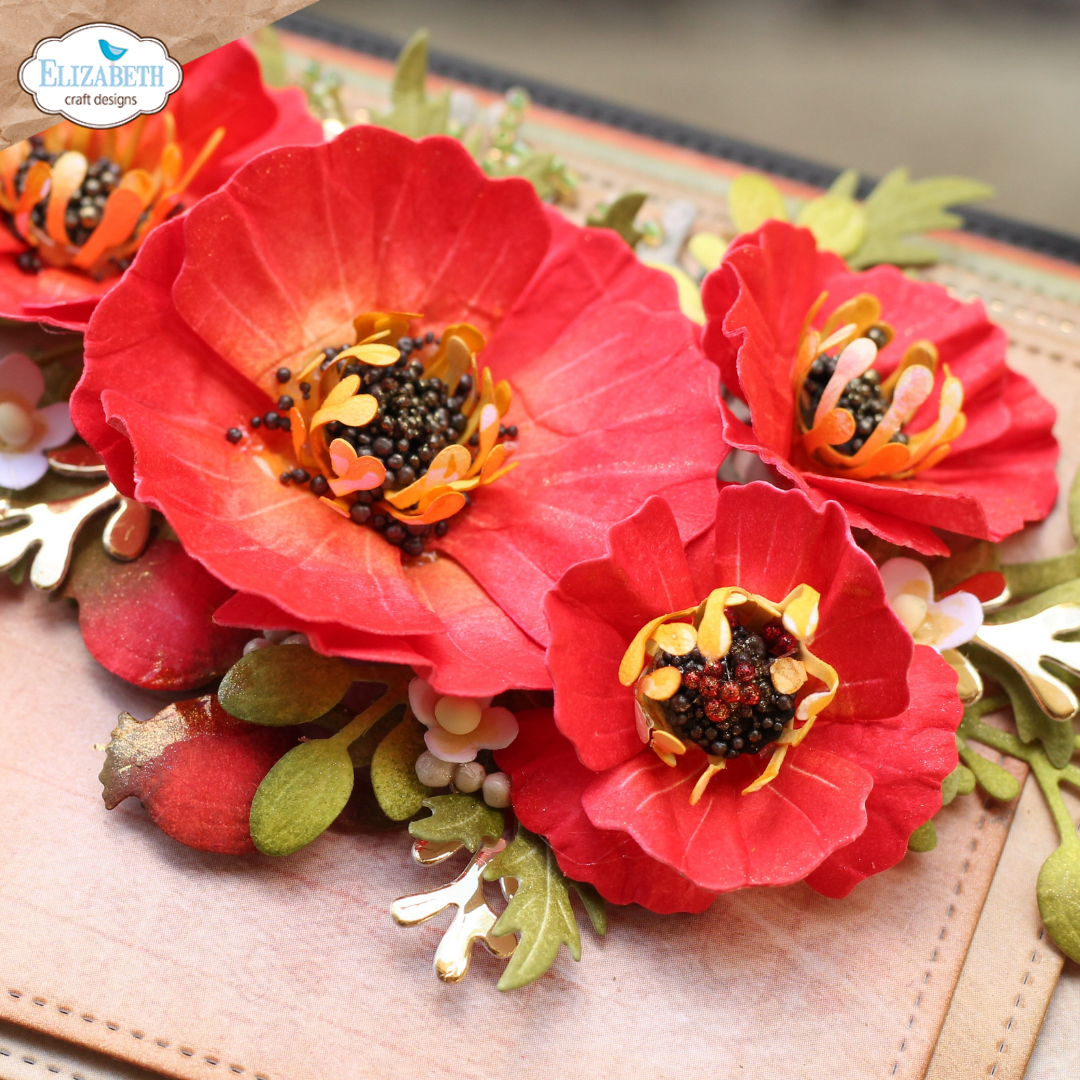 Elizabeth Craft Designs Wild Poppy Metal Die Set
