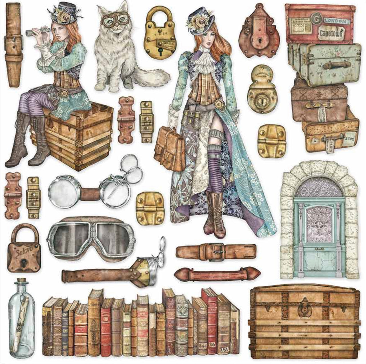 Stamperia Lady Vagabond 12” x 12” Paper Pack