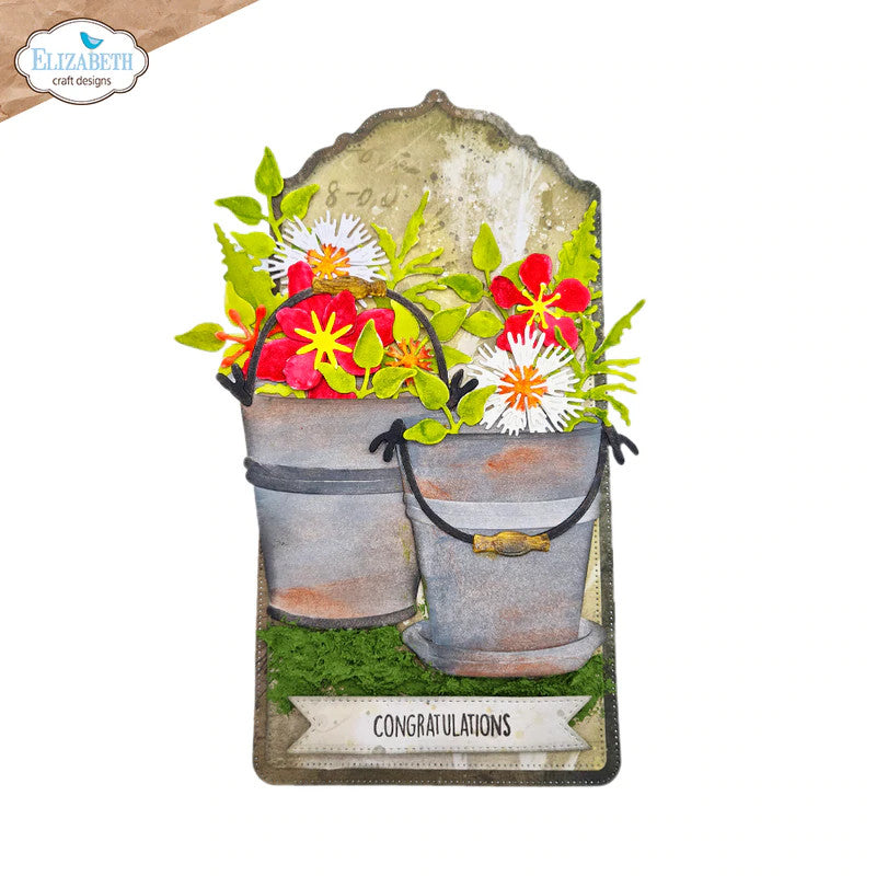 Elizabeth Craft Designs Juego de troqueles para maceta/cubo