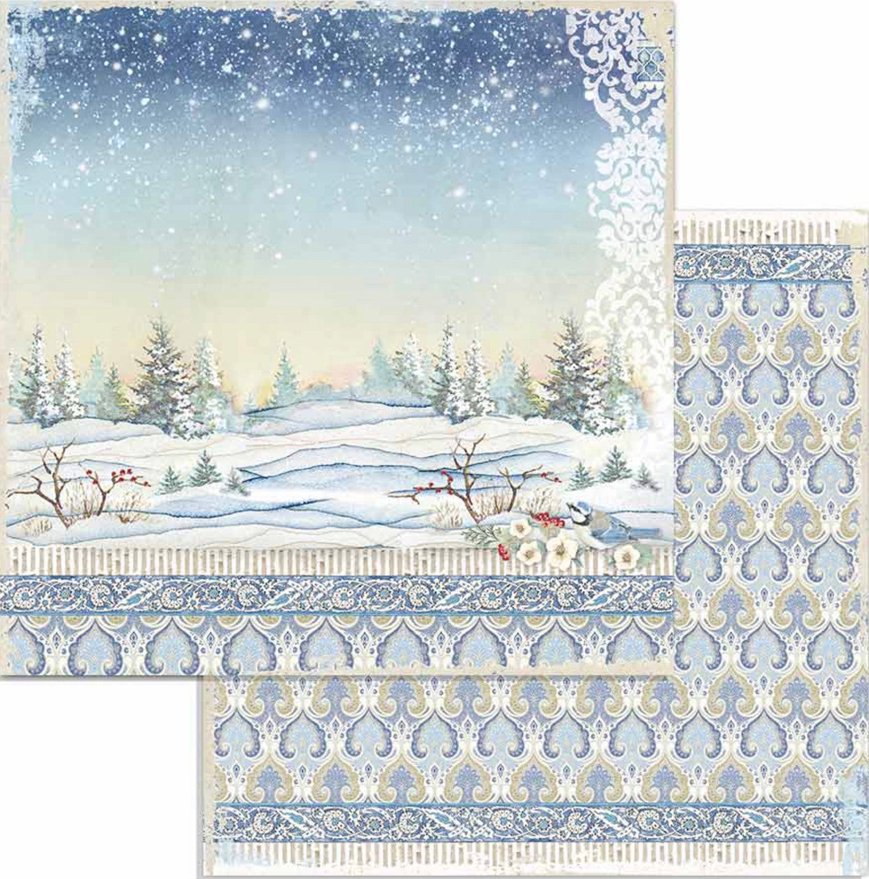 Paquete de papel Stamperia Winter Tales 12" x 12"