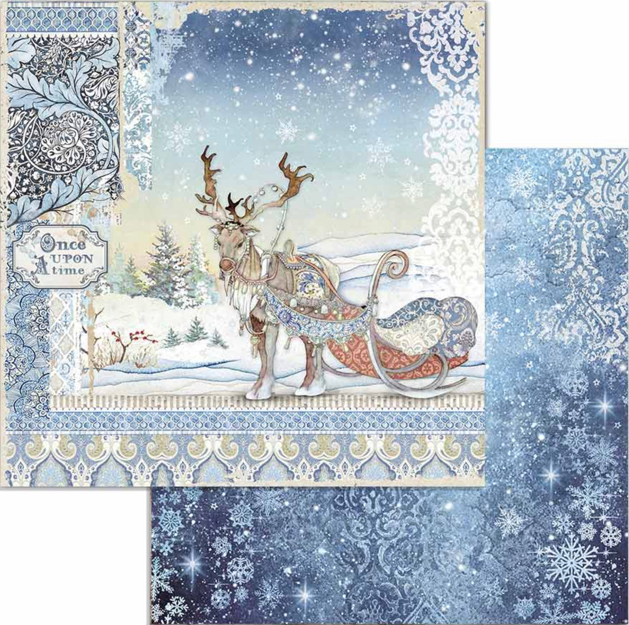 Stamperia Winter Tales Paquete de papel de doble cara 6" x 6"